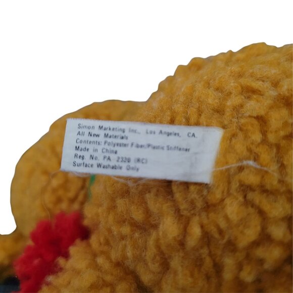 Vintage 80s Baby Fozzie Bear 8 in Plush Jim Henson Muppets Scarf Stuffed Animal - Picture 5 of 6